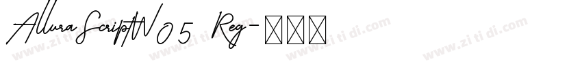 AlluraScriptW05 Reg字体转换